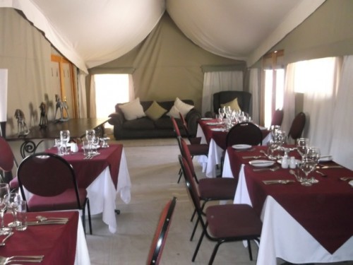 Luxury Safari Tent Restaurant at Maliba Lodge 