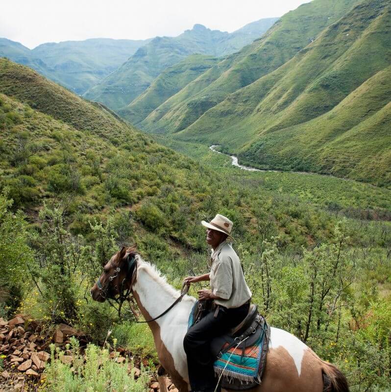  Pony Trekking Lesotho Africa